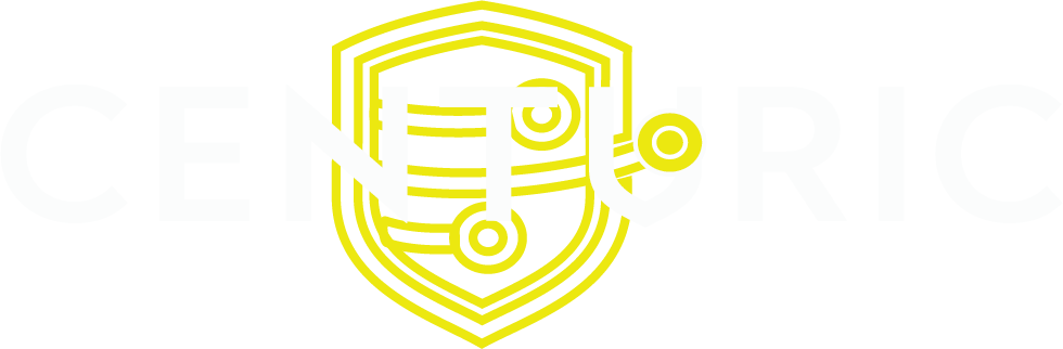 Centuric LLC white and yellow company logo