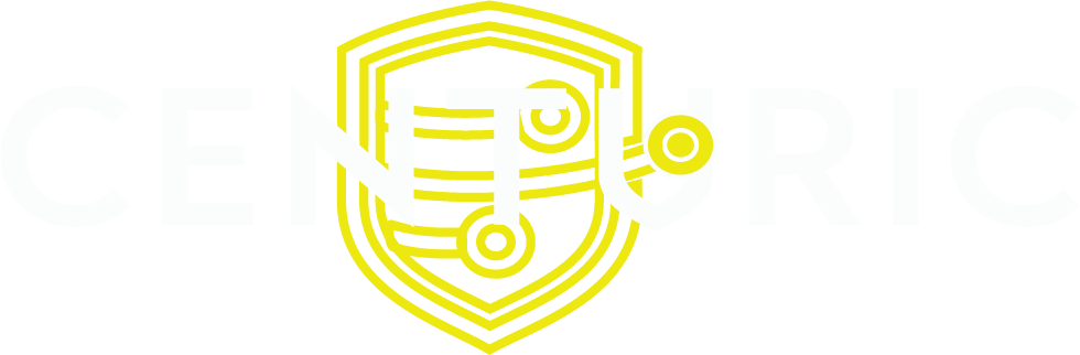 Centuric LLC white and yellow company logo
